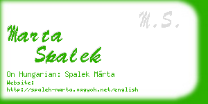 marta spalek business card